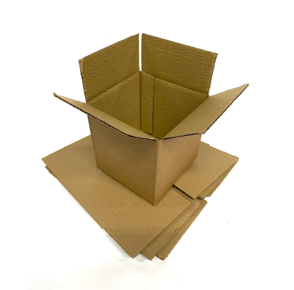 100 x New Plain Single Wall Box 4 x 4 x 8" £19.99 - High Quality Recycled Once-Used Cardboard Boxes online - Black Country Boxes
