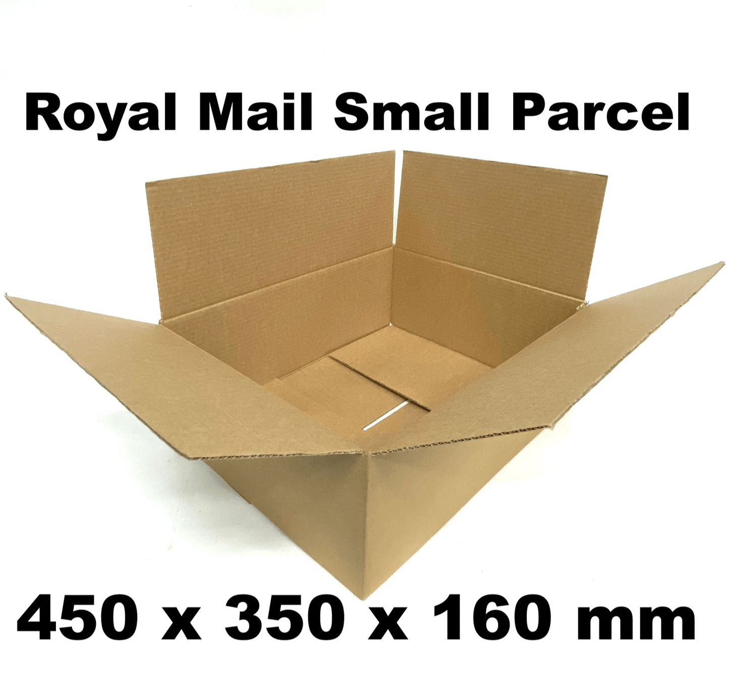 100 x Maximum Size Royal Mail Small Parcel 45 x 35 x 16cm - High Quality Recycled Once-Used Cardboard Boxes online - Black Country Boxes