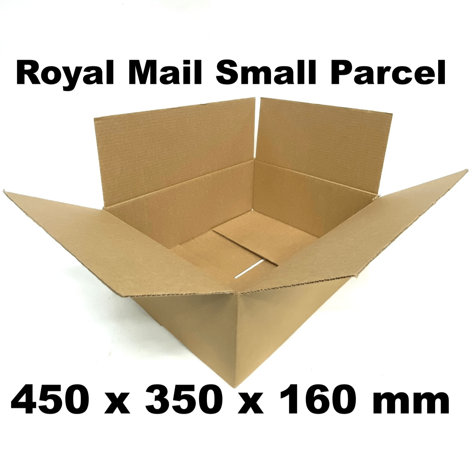 100 x Maximum Size Royal Mail Small Parcel   45 x 35 x 16cm - High Quality Recycled Once-Used Cardboard Boxes online - Black Country Boxes
